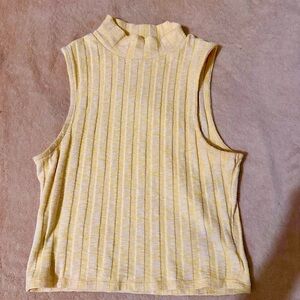 Forever 21 Yellow Ribbed Tank Top